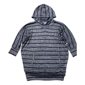 Market & Spruce Karlotta hooded dolman  top (stitch fix) -gray stripe S
